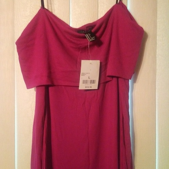 4/$30 🆕WT *👗F21 shoulder magenta bodycon dress - Picture 7 of 7